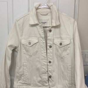 Abercrombie white denim jacket